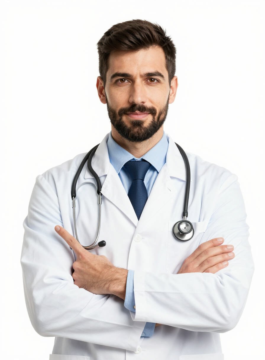 Physician reviewing revenue cycles